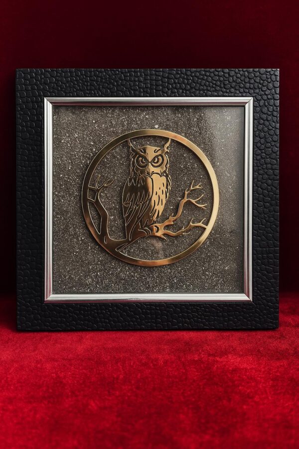 Divine Owl Pyrite Frame