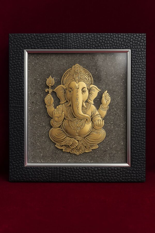 Lord Ganesha Pyrite Frame
