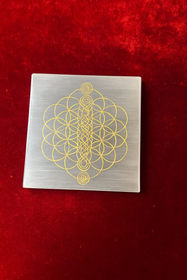 7 Chakra Sign Selenite Plate