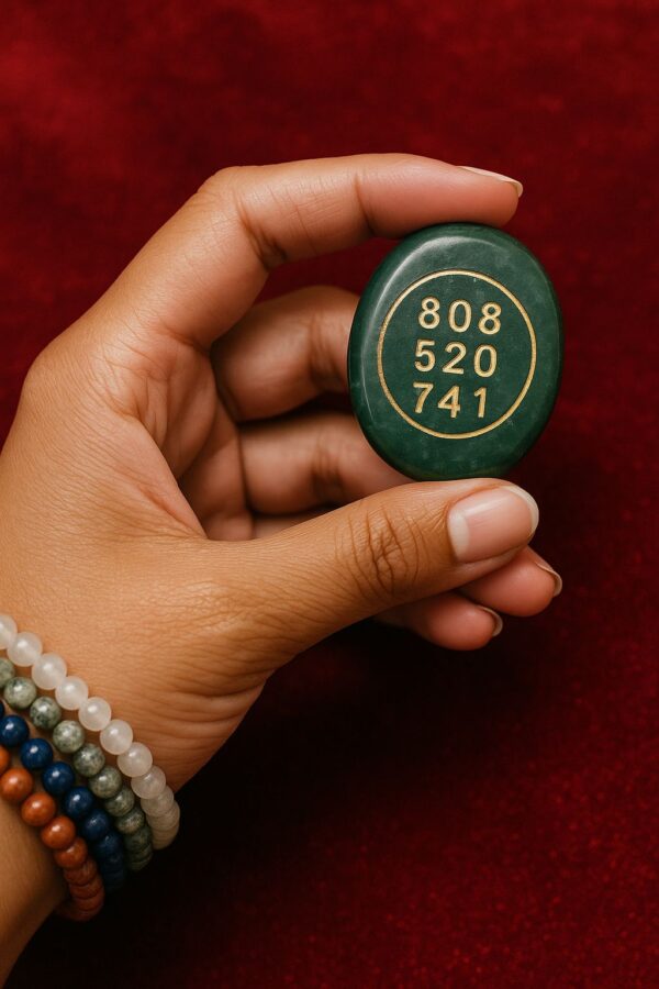 Green Jade Zibu Oval Coin